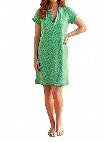 Tabi Women's V-Neckline Dress in Seafoam (view 2)