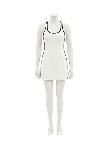 Splits 59 Ella Airweight Dress in White/Black (view 1)