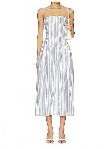 Heartloom Ronan Midi Dress in Eggshell (view 2)
