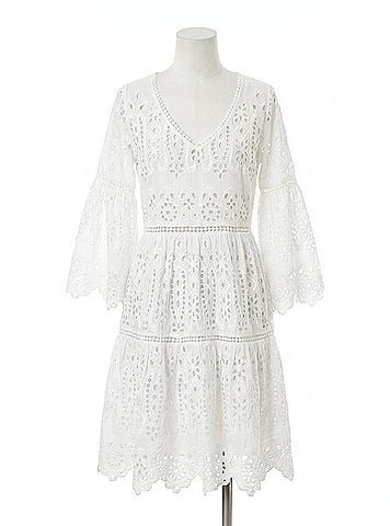 Gretchen Scott Designs Saucy Dress in White (view 1)