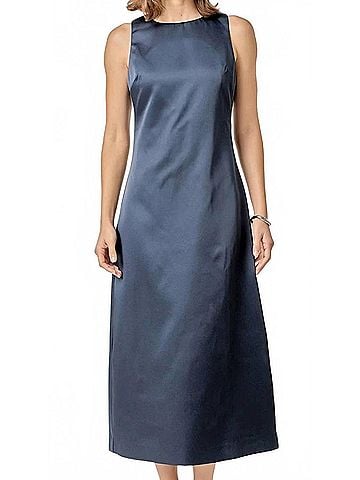 English Factory Bree Midi Dress in Navy (view 2)