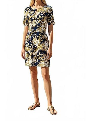 Tabi Women's Sheath Dress in Navy (view 2)