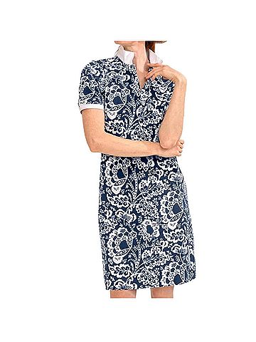Gretchen Scott Designs Serve It Up Dress in Navy (view 2)