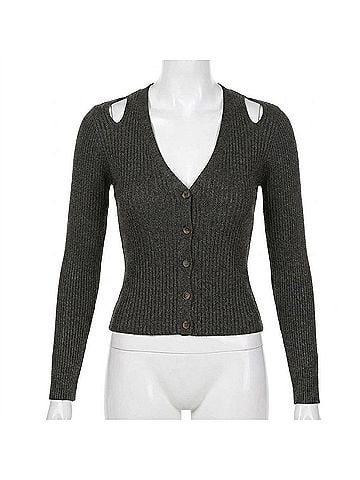 Heartloom Amity Cardi Ribbed Sweater in Galaxy (view 1)