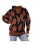 Obermeyer Paisley Orange Black Pullover Sweater Size M - photo 1