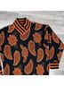 Obermeyer Paisley Orange Black Pullover Sweater Size M - photo 5