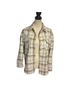Goodnight Macaroon Plaid Tan Ivory Jacket Size L - photo 1