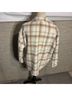 Goodnight Macaroon Plaid Tan Ivory Jacket Size L - photo 4