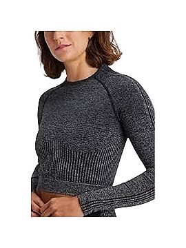 Fabletics Seamless Long Sleeve Crop Workout Top Long Sleeve T-Shirt (view 1)