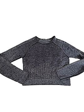 Fabletics Seamless Long Sleeve Crop Workout Top Long Sleeve T-Shirt (view 2)