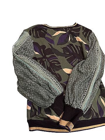 Blank London botanical palm knit print Pullover Sweater (view 2)