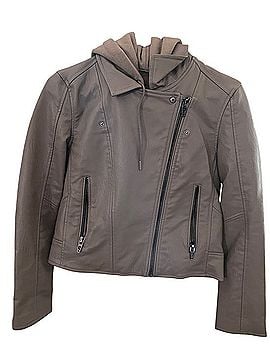 Blank NYC Hooded Leather Moto Jacket Jacket (view 1)