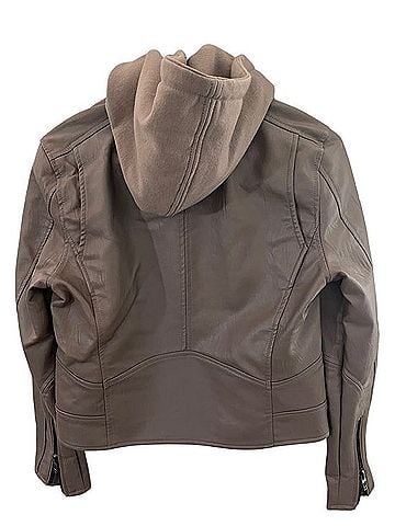 Blank NYC Hooded Leather Moto Jacket Jacket (view 2)