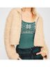 Free People 2020 NWOT FP Heaven Sent Fuzzy Teddy Bear Cropped Hoodie Y2K Boho Chic Penny Lane Afghan Coat 70s Jacket - photo 13