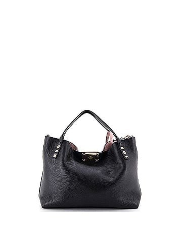 Valentino Garavani Rockstud Convertible Flip Lock Tote Leather Small (view 2)