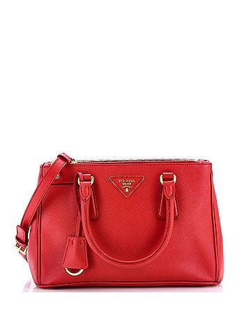Prada Double Zip Lux Tote Saffiano Leather Small (view 1)