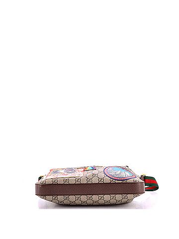 Gucci Courrier Zip Messenger GG Coated Canvas with Applique Medium (view 2)