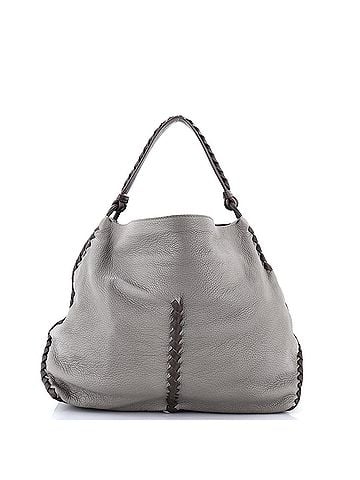 Bottega Veneta Open Hobo Cervo with Intrecciato Detail Medium (view 1)