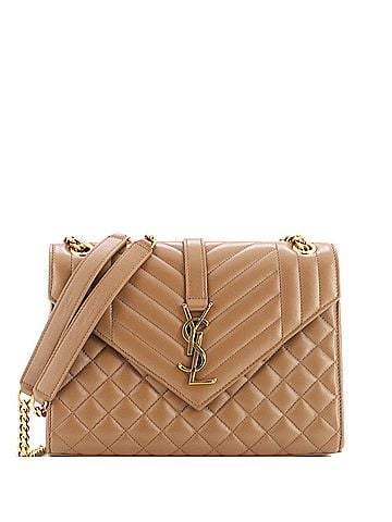 Saint Laurent Classic Monogram Envelope Satchel Mixed Matelasse Leather Medium (view 1)