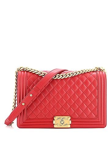 Chanel Boy Flap Bag Quilted Calfskin New Medium (view 1)