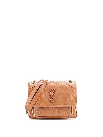 Saint Laurent Niki Chain Flap Bag Matelasse Chevron Leather Baby (view 1)