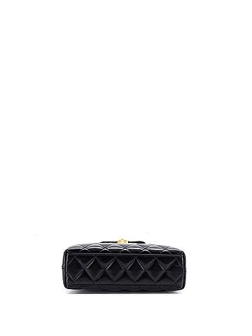 Chanel Kelly Top Handle Shopping Bag Quilted Shiny Aged Calfskin Mini (view 2)