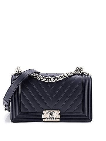 Chanel Boy Flap Bag Chevron Calfskin Old Medium (view 1)