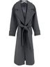 Aligne Charcoal Gray Wool Belted Trench Coat Trenchcoat - photo 1