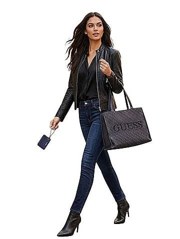 Guess Monogram Logo Tote Bag Tote (view 1)