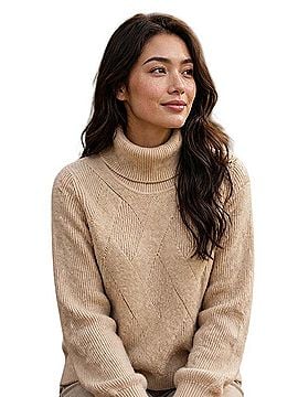 Calvin Klein Cable-Texture Turtleneck Sweater Turtleneck Sweater (view 1)