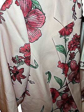 Anne Klein Floral Blazer With Tie Sleeves Blazer (view 2)