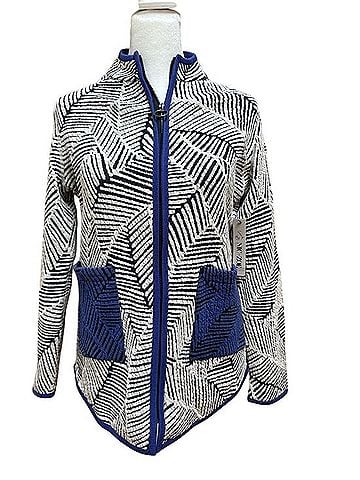 Nic + Zoe New Leaf Printed Zip-Up Jacket Jacket (view 1)