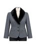 Talbots 48% Wool 27% Polyester 25% Viscose 78% Modacrylic 12% Polyester 10% Acrylic 100% Polyester Chevron-herringbone Gray Blazer Size 16 - photo 1