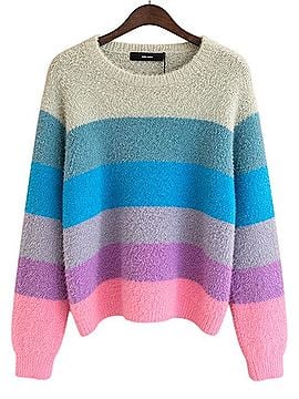Vero Moda Plume Stripe Pullover Sweater (view 1)