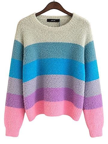 Vero Moda Plume Stripe Pullover Sweater (view 1)