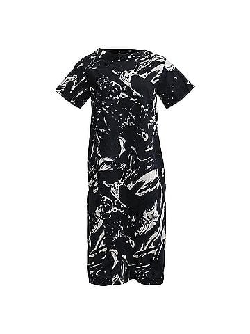 MARNI Marni Abstract Printed Dress in Black Cotton (view 1)