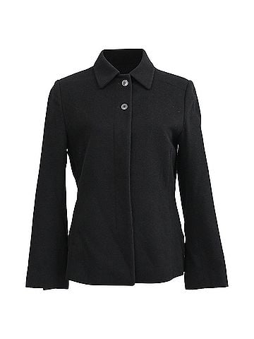 Jil Sander Jil Sander Collared Jacket in Black Cashmere (view 1)