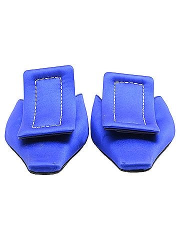 MARNI Marni Sabot Flat Mules in Blue Satin (view 2)