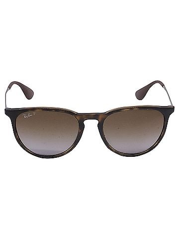 Ray-Ban Ray-Ban Erika Tortoiseshell Round-Framed Sunglasses in Brown Acetate (view 1)
