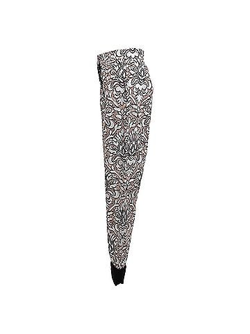 Dolce & Gabbana Dolce &amp; Gabbana Floral Straight-Leg Trousers in Silver Polyamide (view 2)