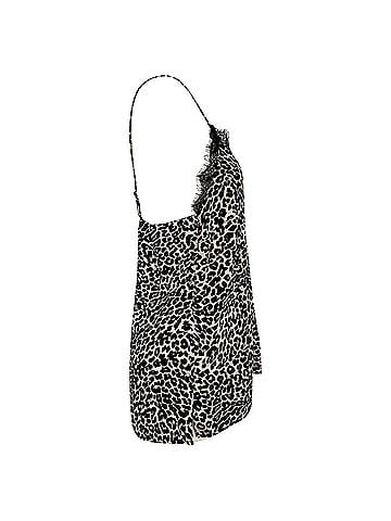 Anine Bing Anine Bing Leopard Lace-trim Tank Top in Multicolor Silk (view 2)