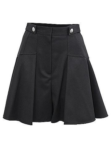 Alexander McQueen Alexander Mcqueen Flared Shorts in Black Wool (view 1)