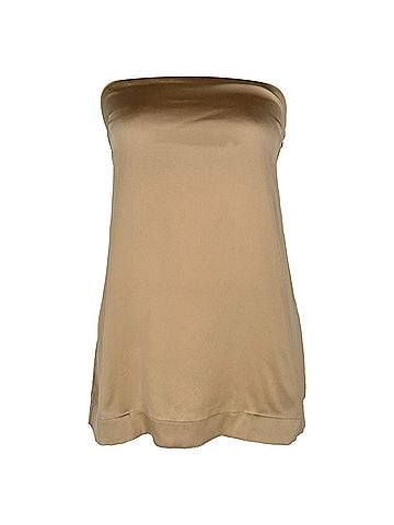 Brunello Cucinelli Brunello Cucinelli Strapless Tube Top in Beige Silk (view 1)