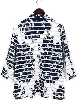 MING WANG Heritage Novelty Patterned Travel Topper/Jacket Jacket (view 2)