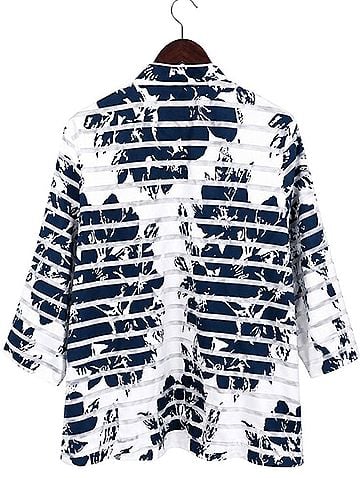 MING WANG Heritage Novelty Patterned Travel Topper/Jacket Jacket (view 2)