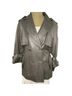 Coach 100% Leather 100% Polyester 100% Rayon Solid Gray Coat Size 2 - photo 2