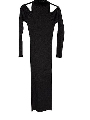 Astr Cold-Shoulder knit sweater Midi Dress Casual Dress (view 2)