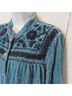 Double D Ranch Solid Blue Long Sleeve Button-Down Shirt Size M - photo 7