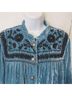 Double D Ranch Solid Blue Long Sleeve Button-Down Shirt Size M - photo 13