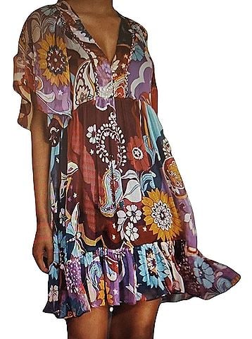 Jade by Johnny Was Margareta silk Tavi print mini Casual Dress (view 1)